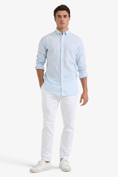 McGregor cotton linen stripe shirt